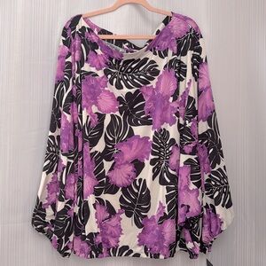 Coldesina Tropical‎ Print Top 3X NWT